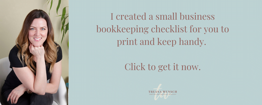 bookkeeeping checklist button