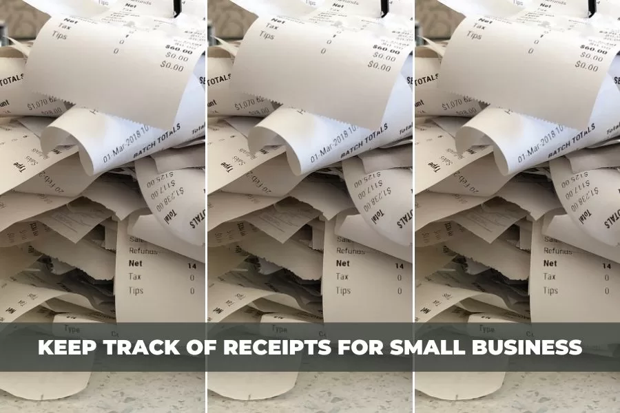 keep track of receipts for small business