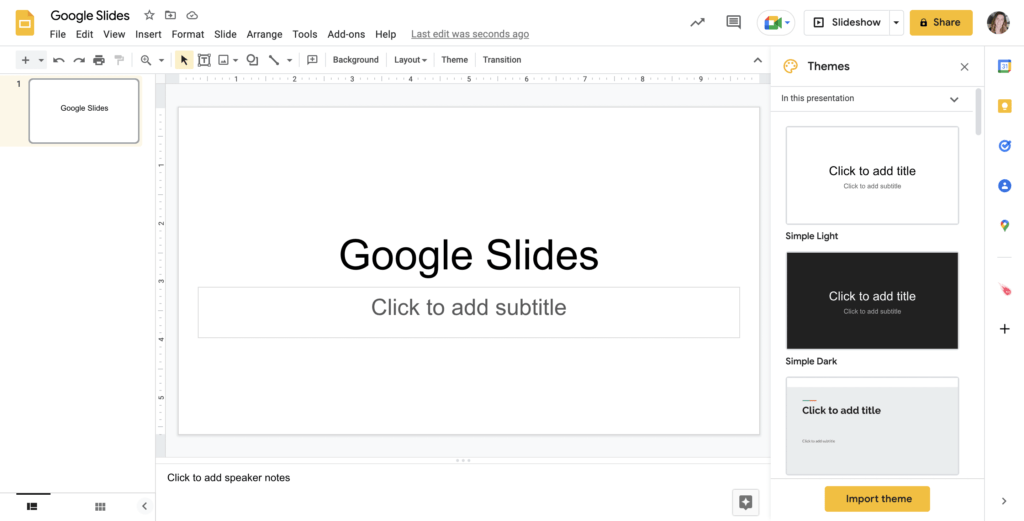Treana Wunsch Google Slides