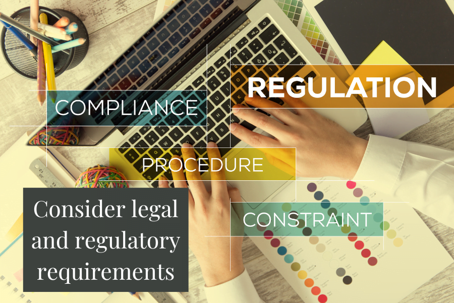 legal and regulatory requirements