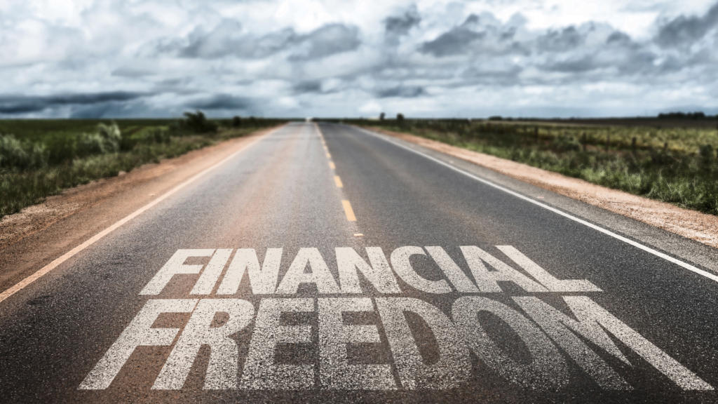 How to Retire Early with No Money (Not for the Faint of Heart) 4 highway with the words financial freedom