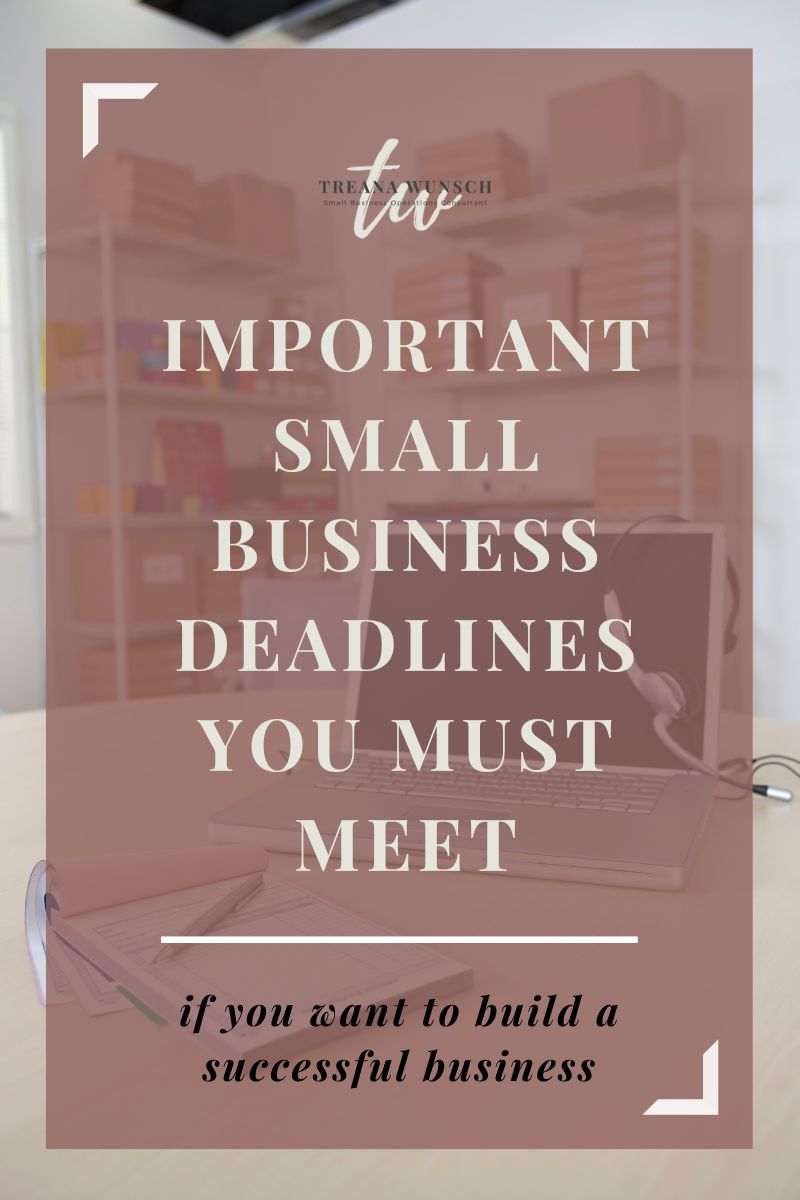 small business deadlines